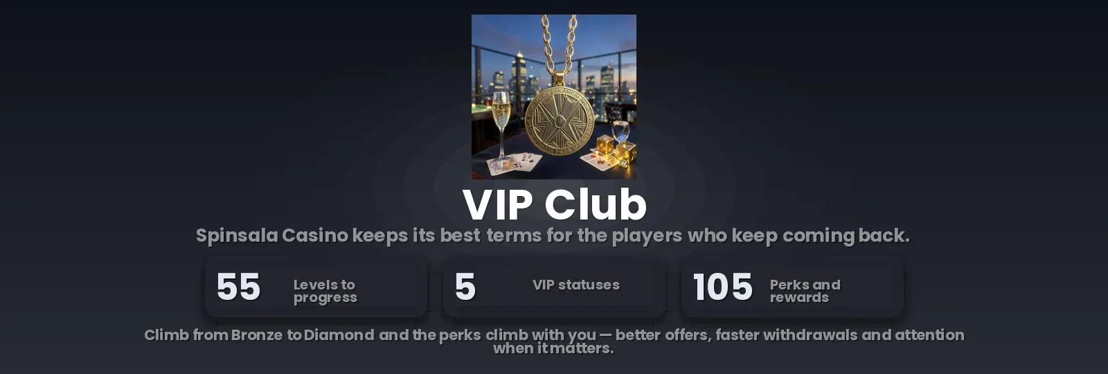 Spinsala Casino VIP rewards programme